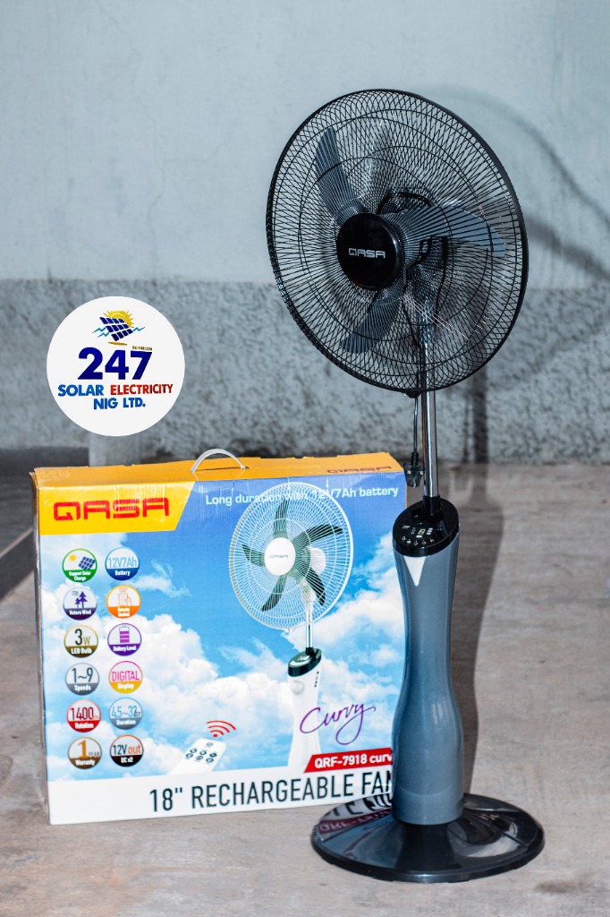 QASA 18" Rechargeable Fan (QRF-7918 Curvy)